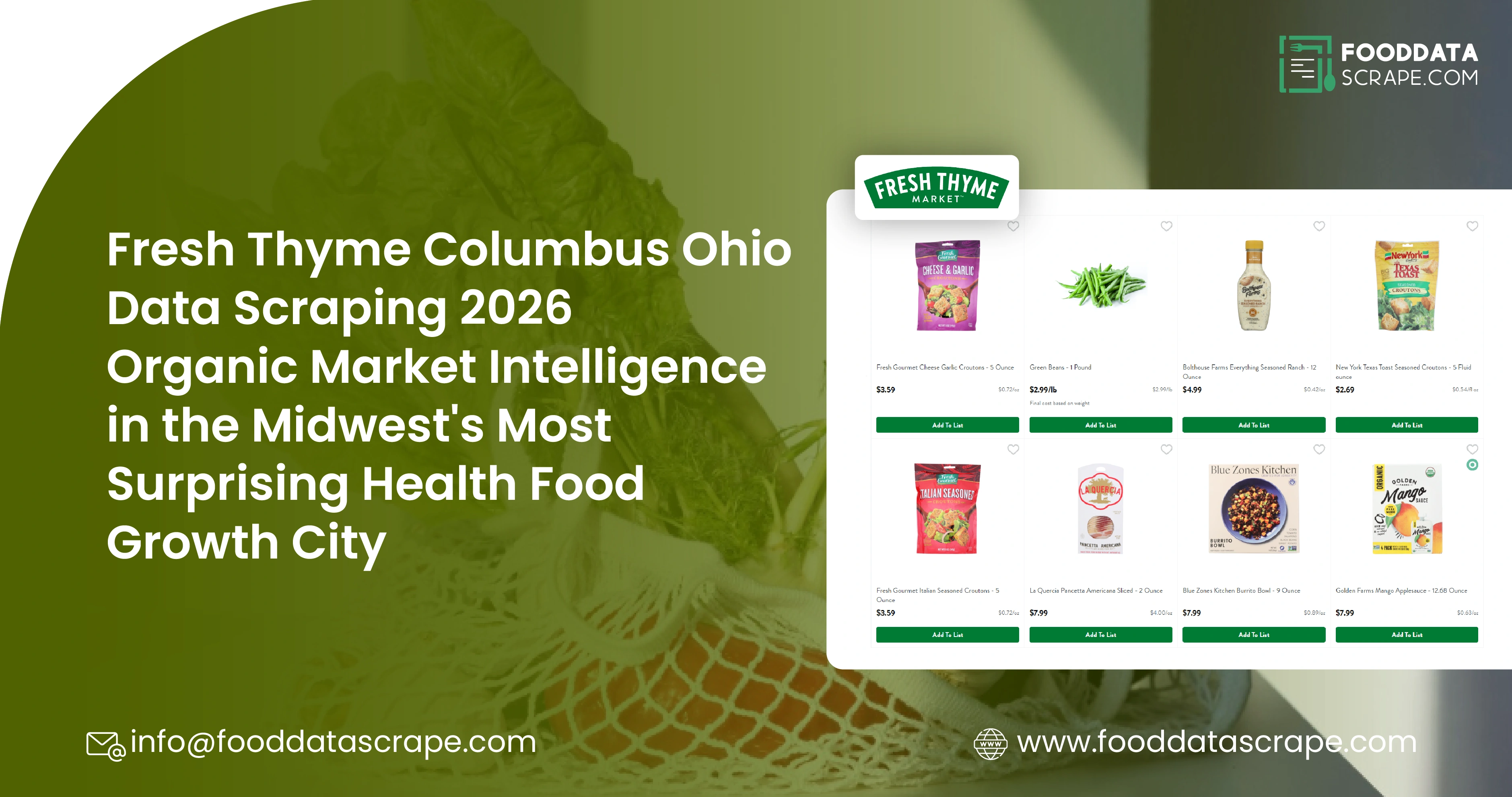 Fresh Thyme Columbus Ohio Data Scraping 2026 — Organic Market Intelligence in the Midwest's Most Surprising Health Food Growth City